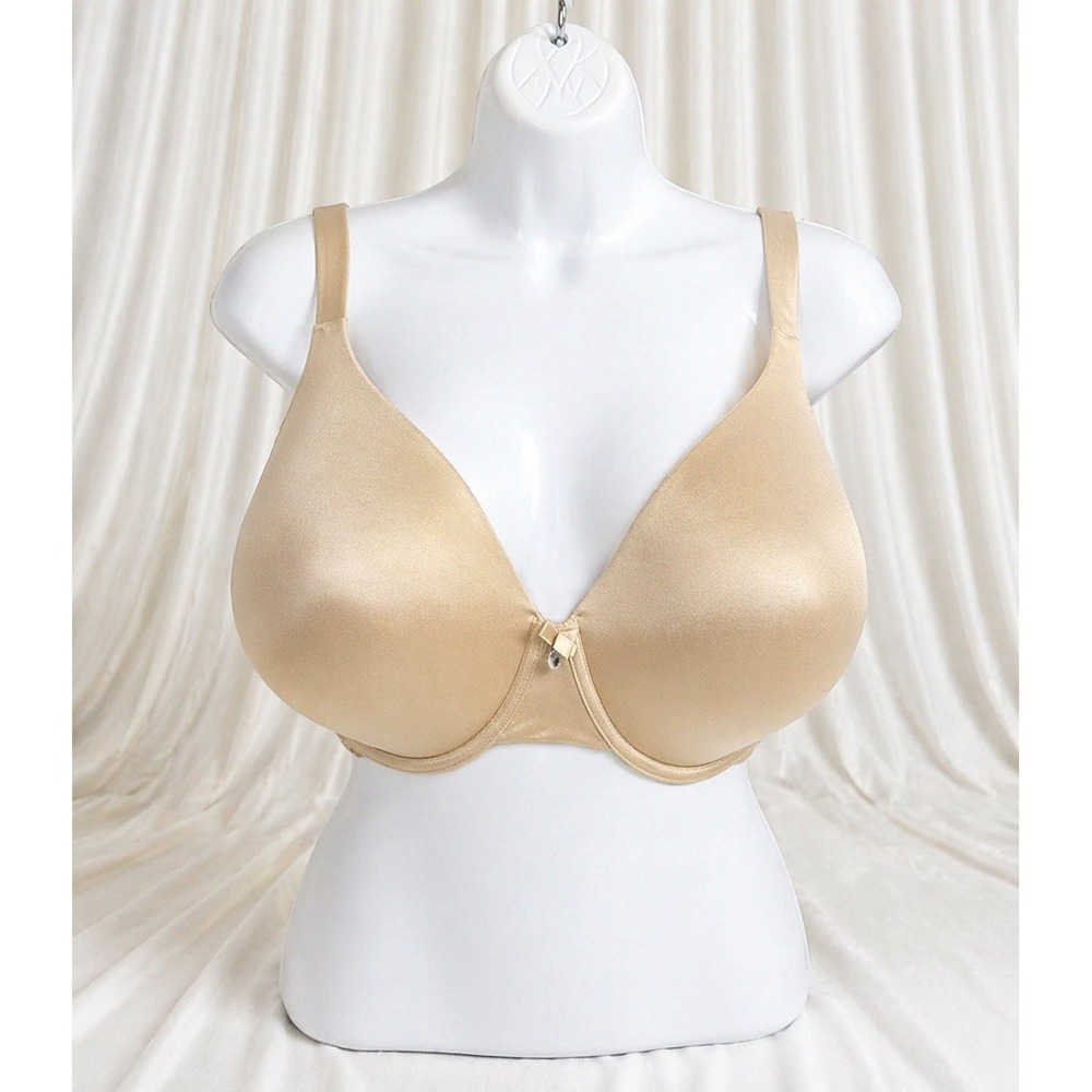 Cacique Lightly Lined Full‎ Coverage Bra 40H Beige Nude Smooth Cup Comfort Strap